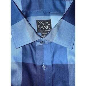Jos A Bank Traveler’s Collection Tailored Fit Long Sleeve Dress Shirt Mens XL